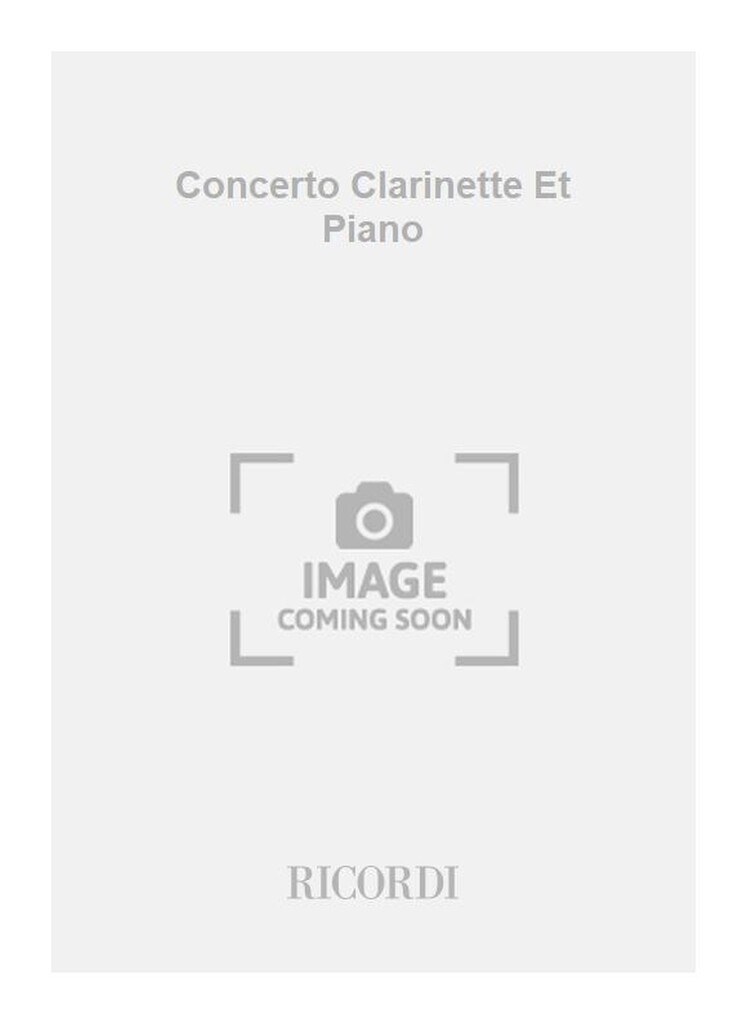 Concerto Clarinette Et Piano
